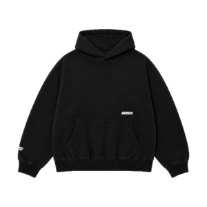 gek essential black hoodie